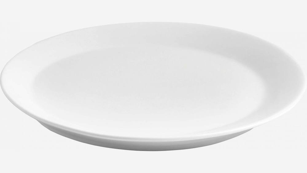 Piatto da dessert in porcellana - Bianco - 19 cm