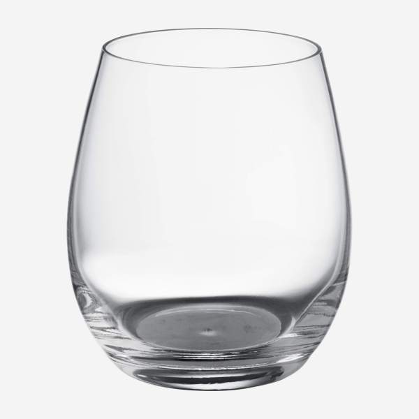 Lot de 6 gobelets en verre - 400 ml - Transparent