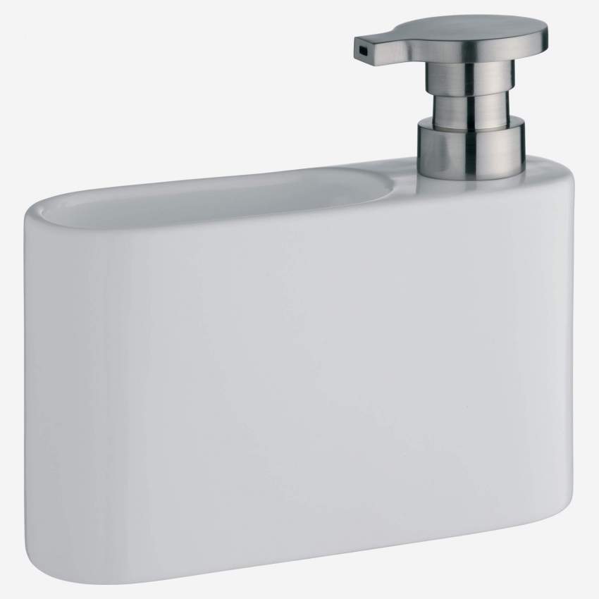 Distributeur de savon en céramique blanche