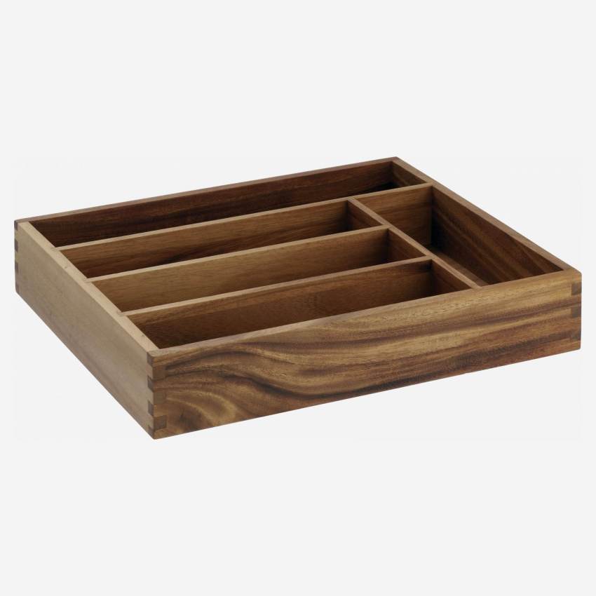 Cajón para cubiertos de madera
