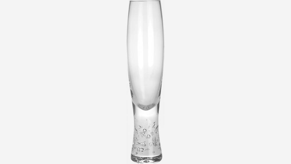 Set 4 copas de champán de vidrio con burbujas – 125 ml