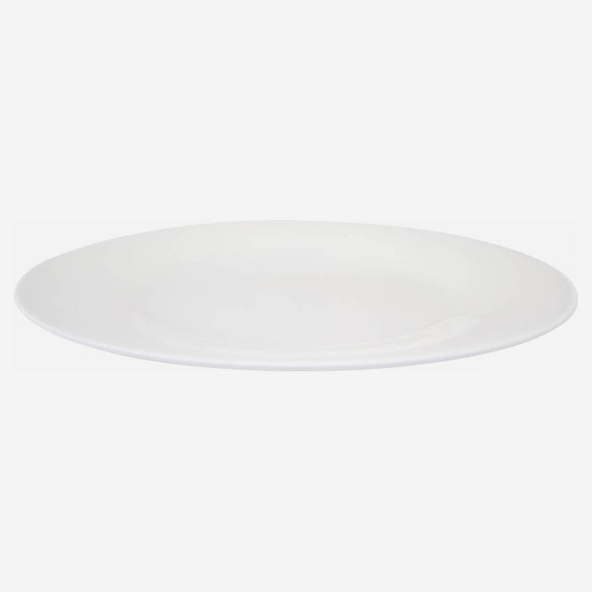 Flacher Teller aus Porzellan - 30 cm – Weiß 