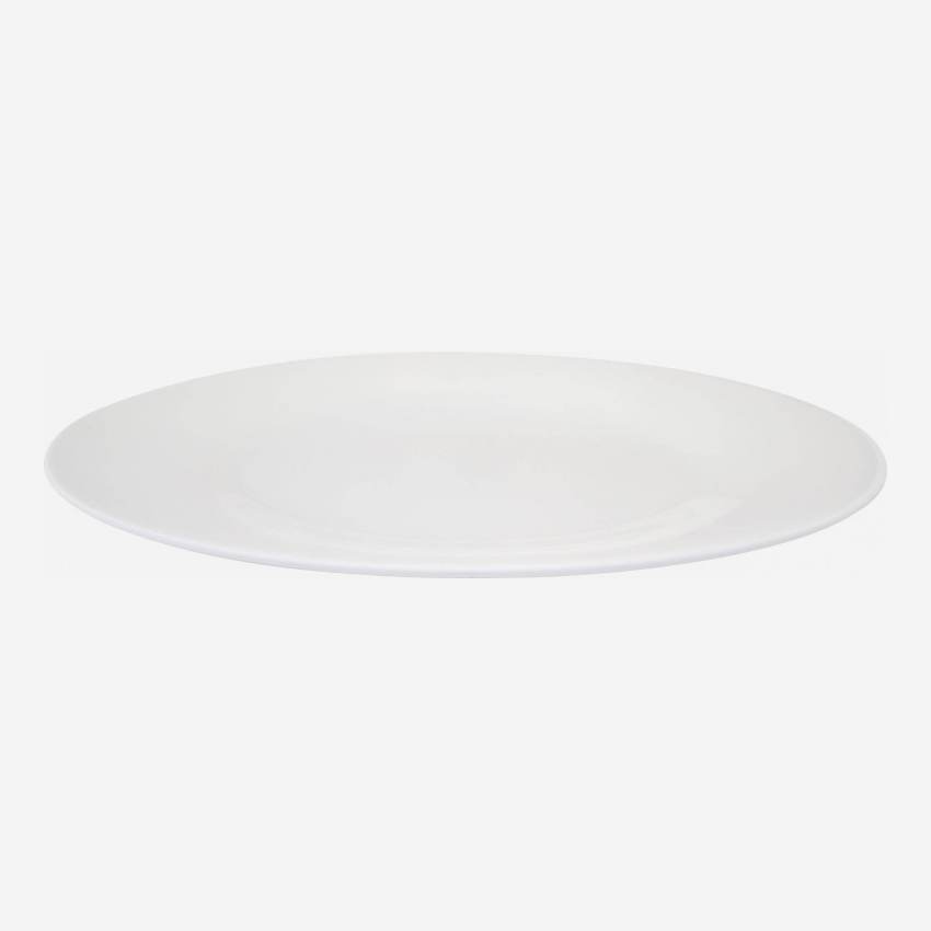Prato raso em porcelana - 30 cm – Branco 