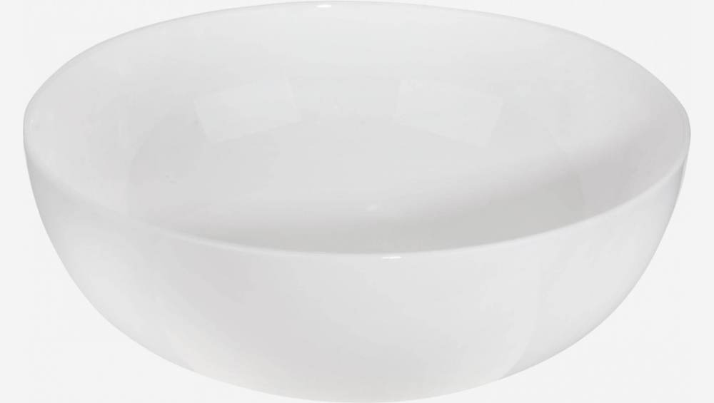 Salatschüssel aus Porzellan - 26 cm – Weiß