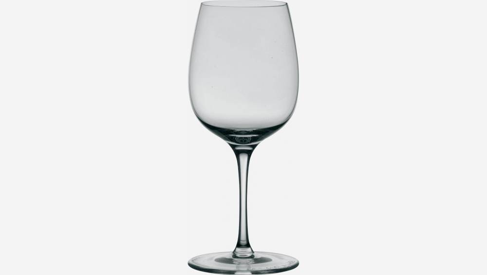 Lot de 6 verres à pied en verre - 320 ml – Transparent