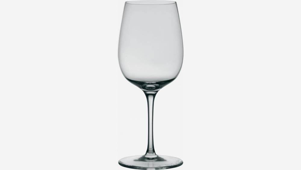 Set 6 copas de vino tinto de vidrio  - 365 ml – Transparente