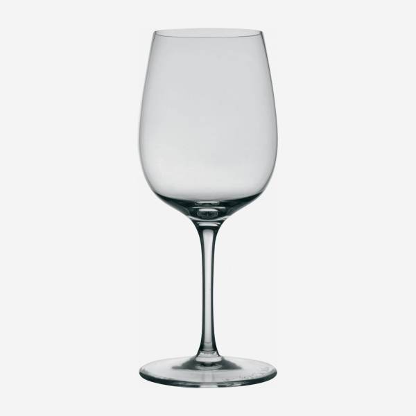 Lot de 6 verres à pied en verre  - 365 ml – Transparent
