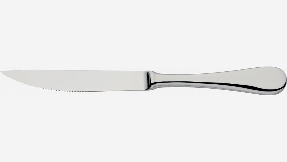 6er-Set Steakmesser aus Edelstahl - Silberfarben