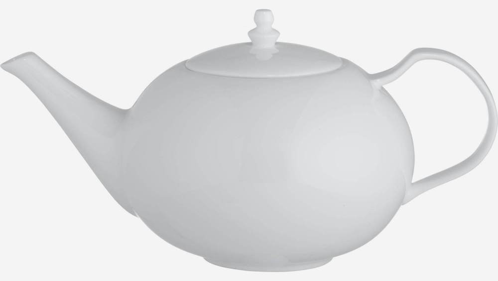 Teekanne aus Porzellan – 1,5 L - Weiß