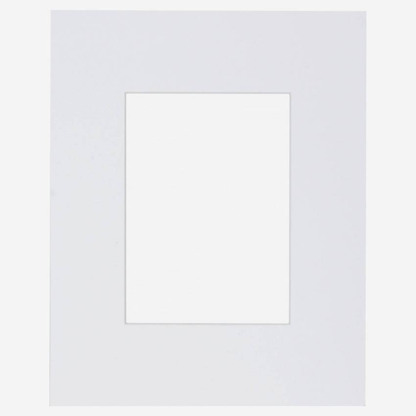 Passe-partout en papier - 24 x 30 cm - Blanc