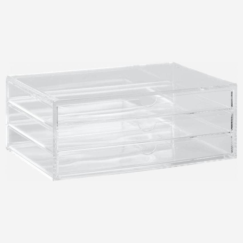 1 pièce Boîte de rangement à tiroir transparent, Mode en ligne