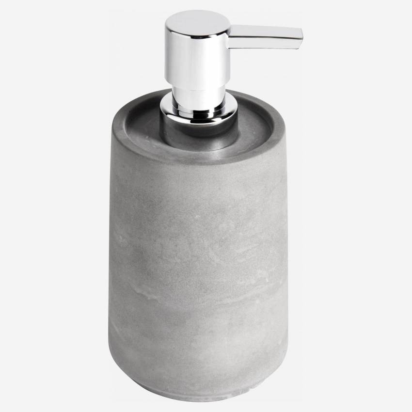 Dispensador de jabón de cemento gris