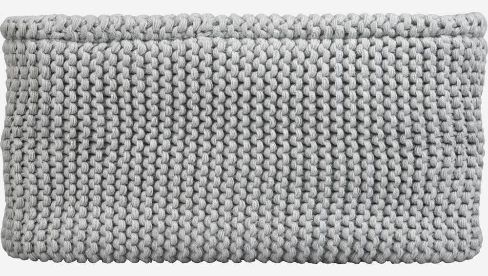 Panier 36x26x18cm en laine grise