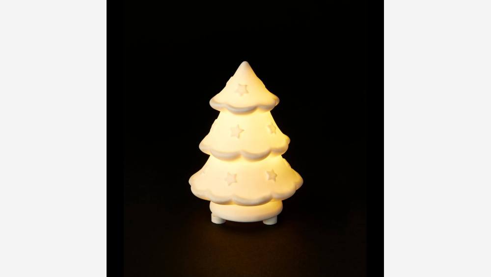 Kerstboom met verlichting van porselein