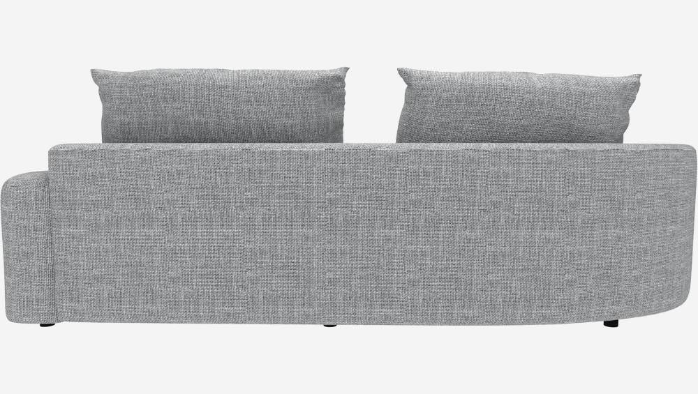 Canapé d'angle gauche de forme organique en tissu Melina - Gris asphalte 