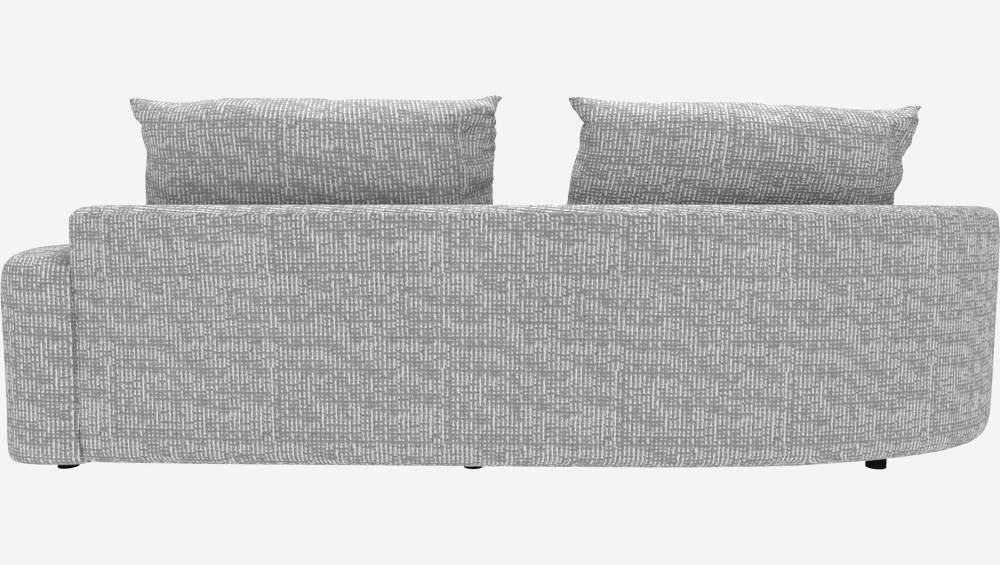 Canapé d'angle gauche de forme organique en tissu Alba - Gris brume 