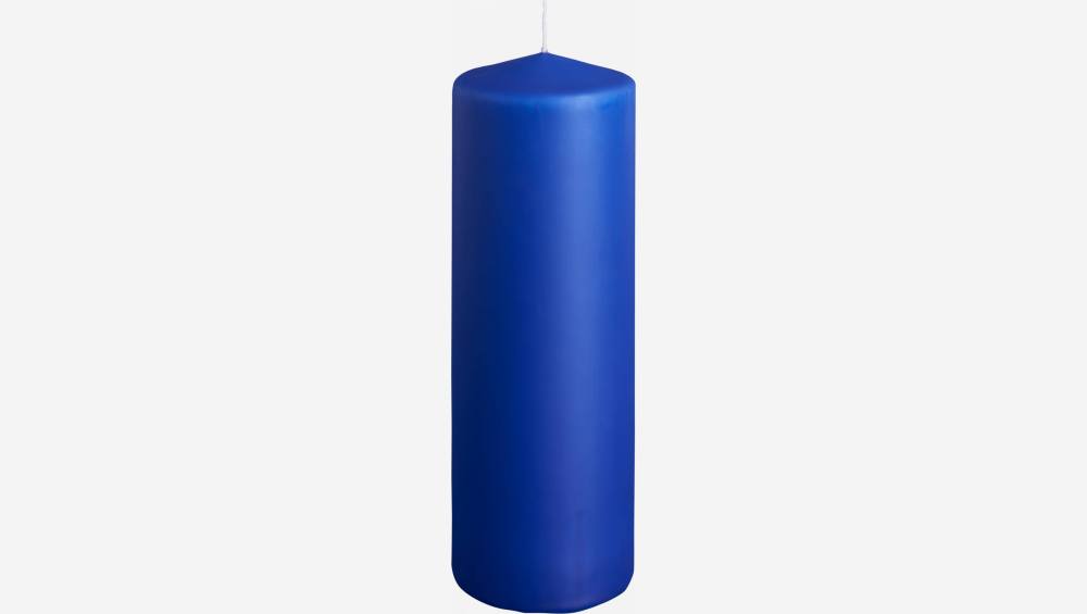 Blauwe kaars cilinder 13cm 