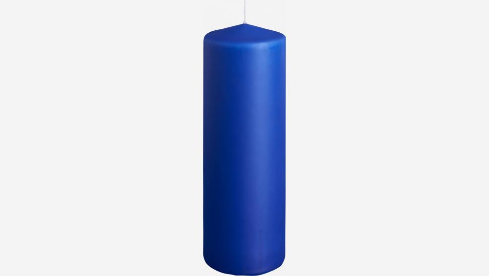 Candela cilindrica 19cm blu