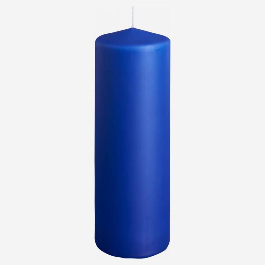 Zylinderförmige Kerze 19 cm, blau