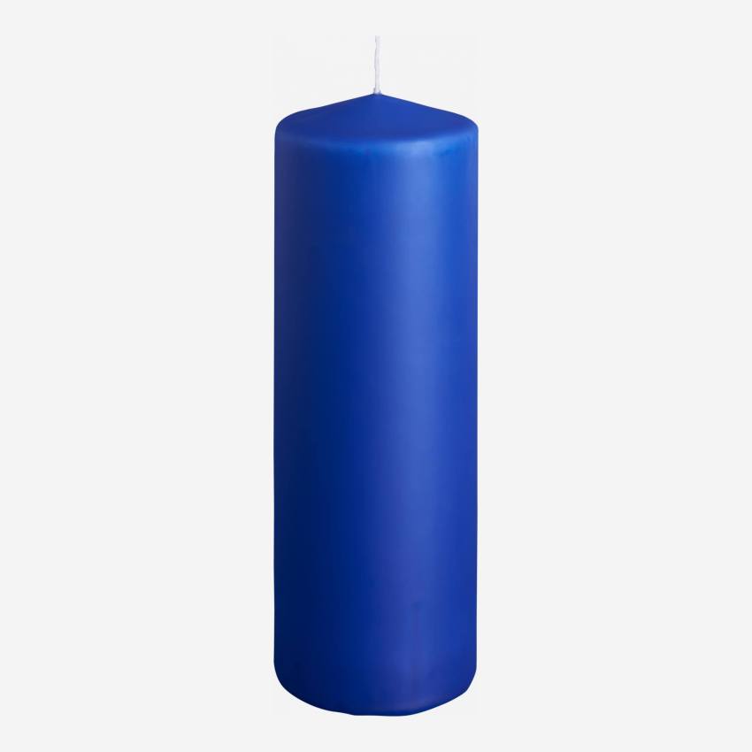 Candela cilindrica 19cm blu