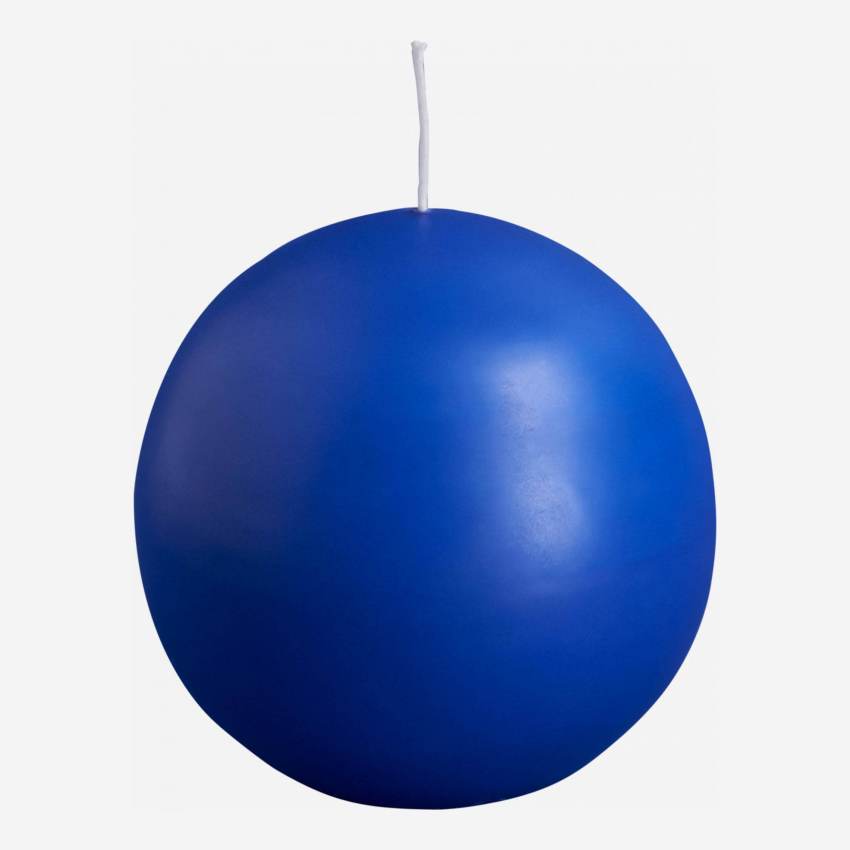 Bougie boule 10cm bleue