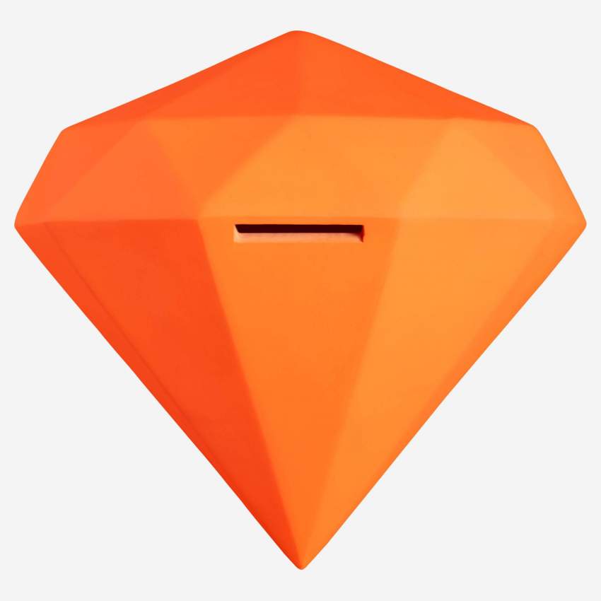 Hucha diamante color naranja