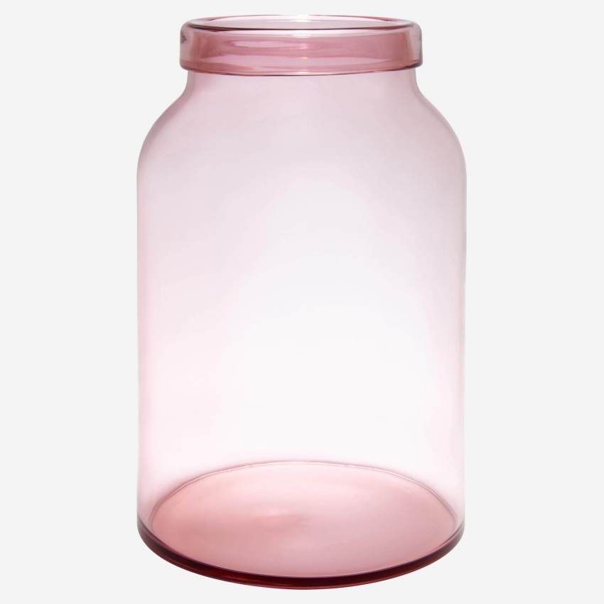 Vase 30cm en verre rose