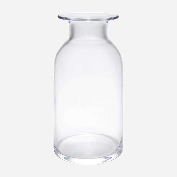 Vase, 26cm, aus Glas, transparent