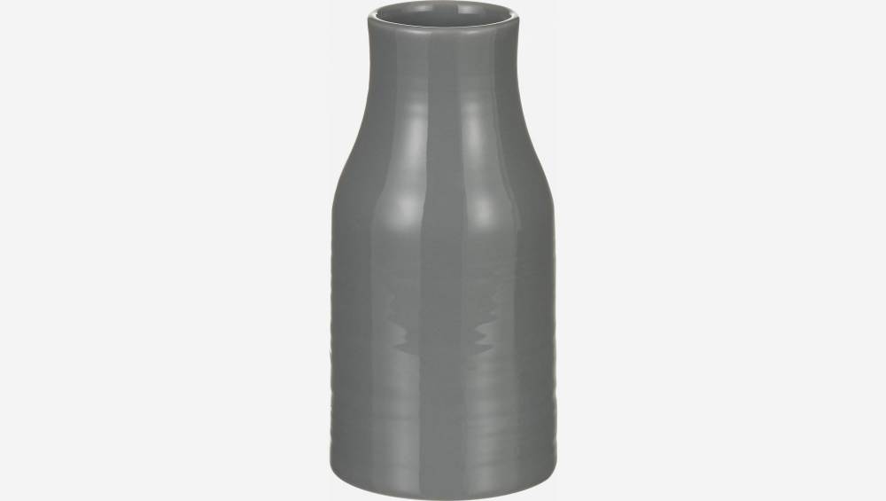Vase 17cm en grès gris clair
