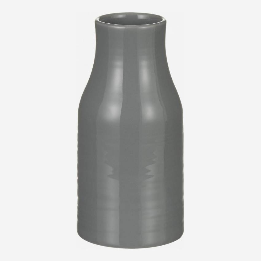 Vase aus Rauchglas, hellgrau, Größe M 