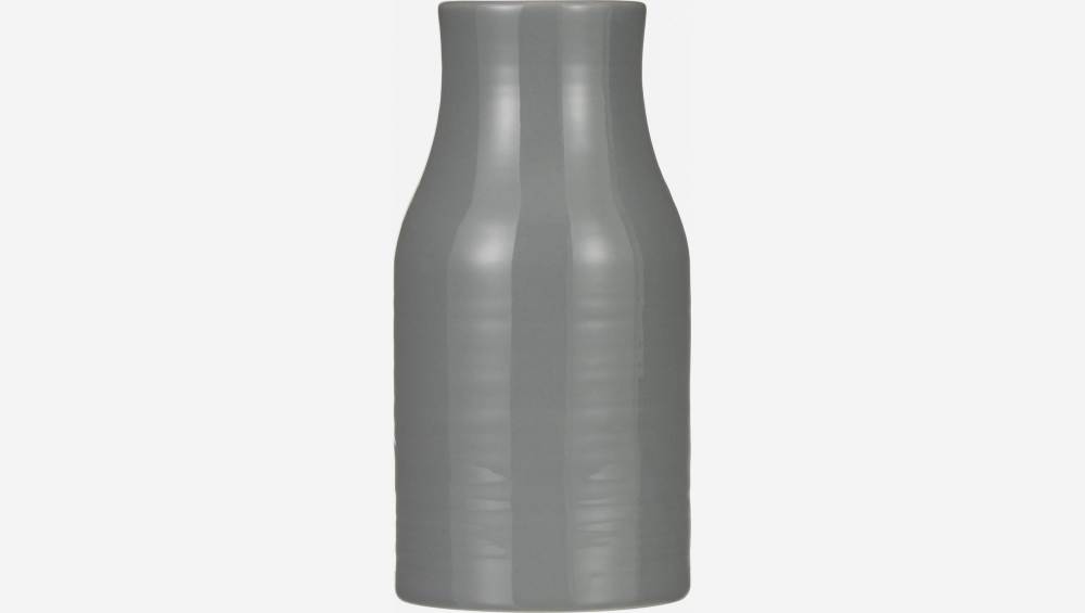 Vase aus Rauchglas, hellgrau, Größe M 