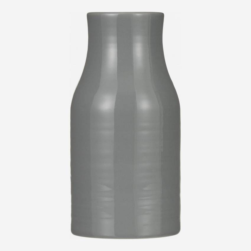 Vase 17cm en grès gris clair
