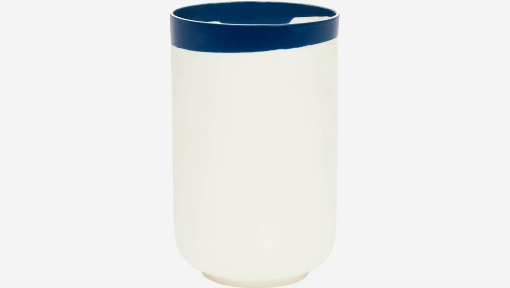 Vaso - Porcellana - 20 cm - Bordo blu