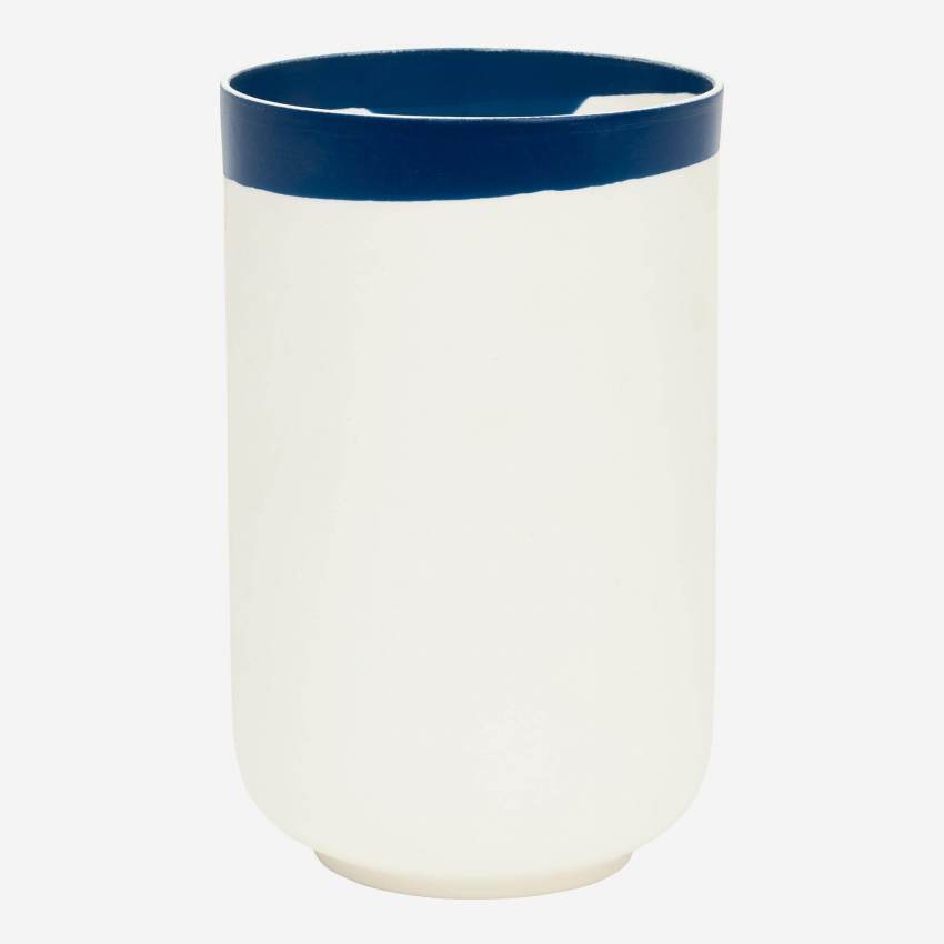Vaso - Porcellana - 20 cm - Bordo blu