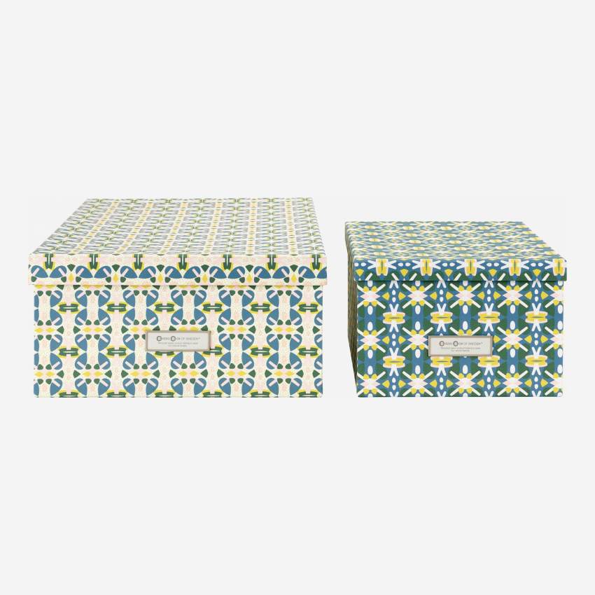 2er-Set Aufbewahrungsboxen mit Muster - Design by Floriane Jacques