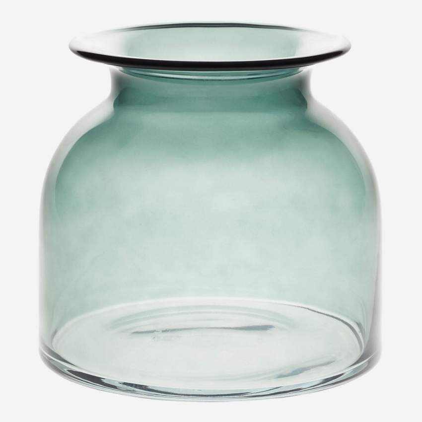 Vase, 18 cm, aus Glad, blaugrau
