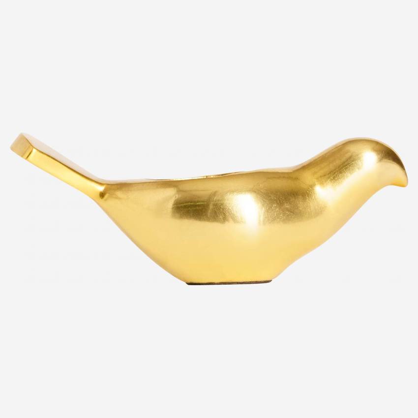 Portacandele a forma di uccello in metallo - Oro