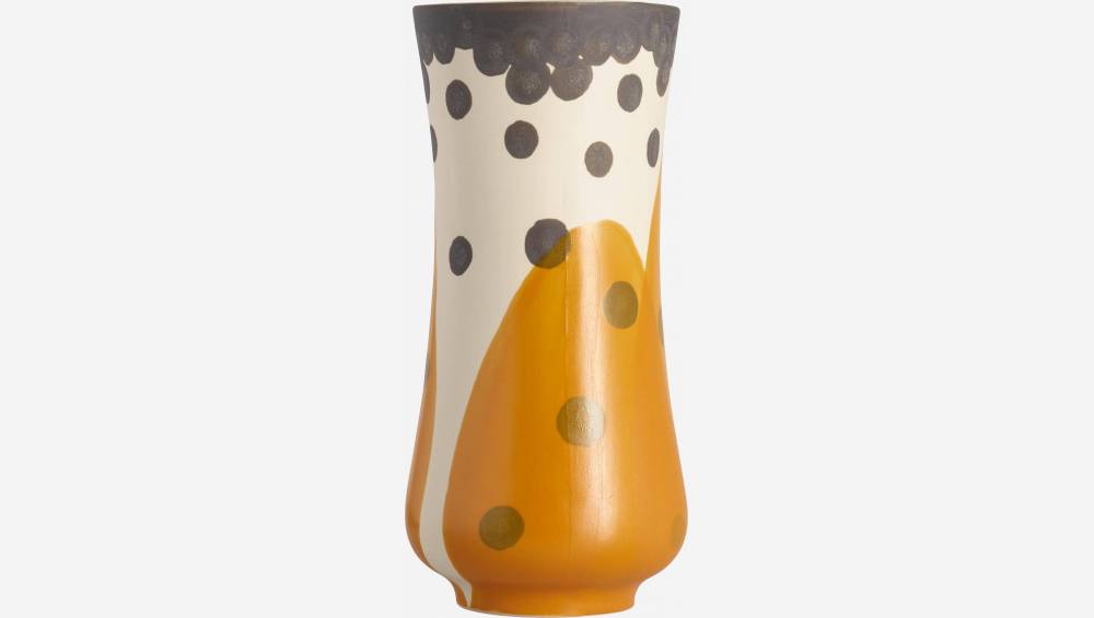 Vase en grès - 24,5 cm - Orange
