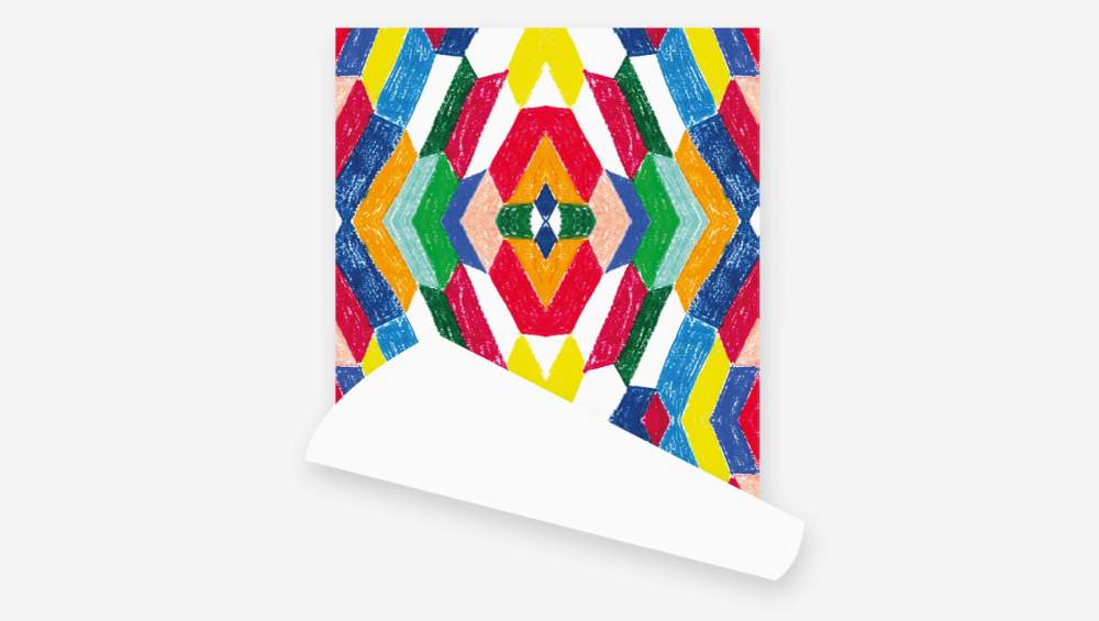 Rotolo di carta da parati in tessuto non tessuto - Motivo geometrico Arty - Design di Floriane Jacques