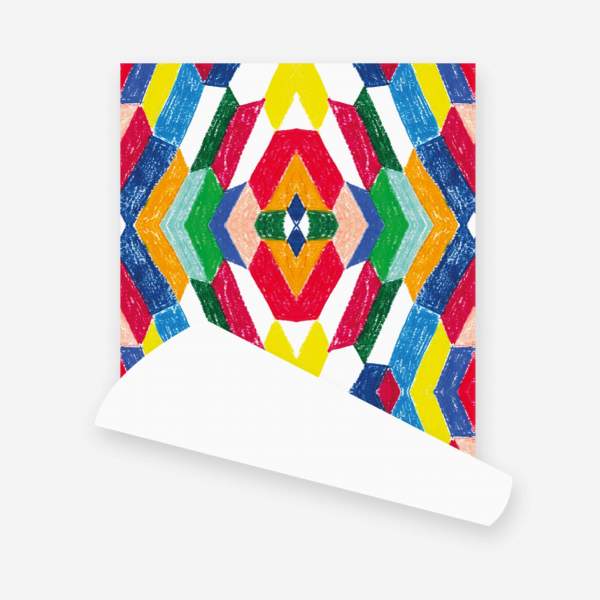 Vliestapete mit geometrischem Arty-Muster - Design by Floriane Jacques