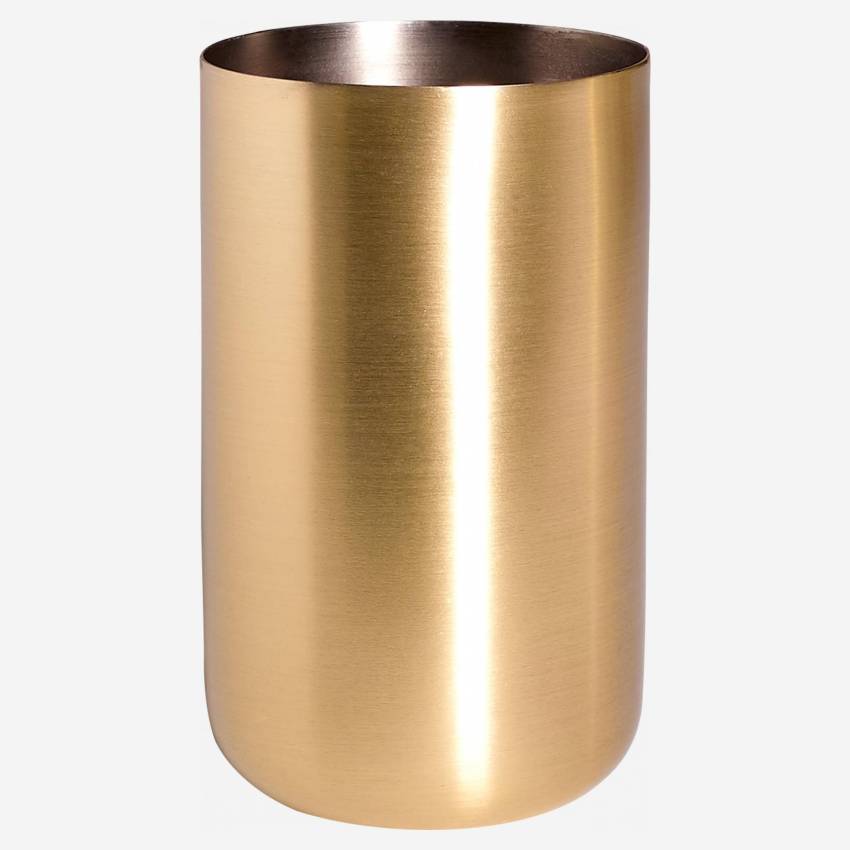 Bicchiere in acciaio inox spazzolato - Oro