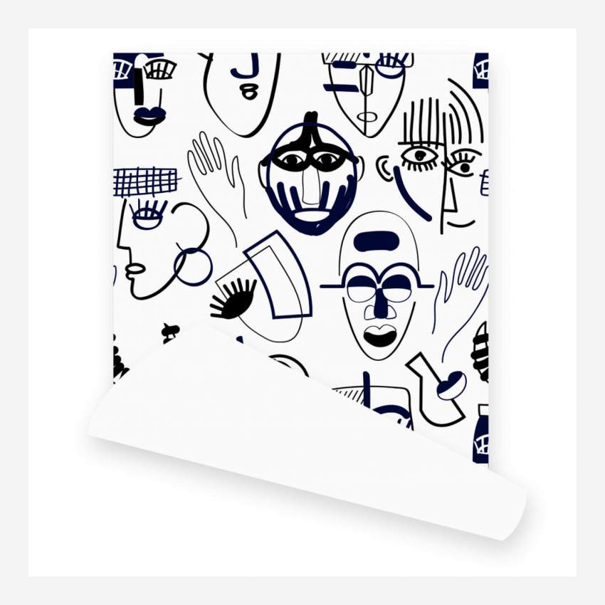 Rotolo di carta da parati in tessuto non tessuto - Motivo - Design di Floriane Jacques