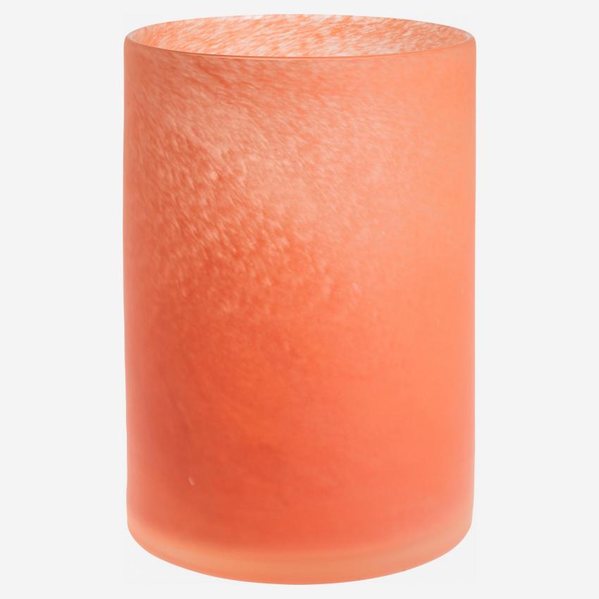 Vase aus mundgeblasenem Glas - H. 25 cm - Orange