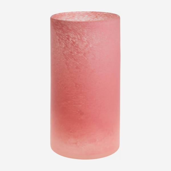 Jarro de vidro soprado por boca - A28cm - Rosa
