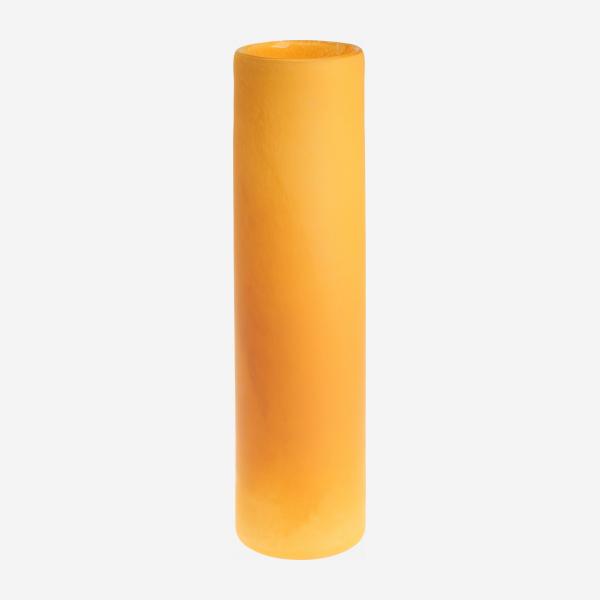 Vase en verre soufflé bouche - H40 cm - Jaune