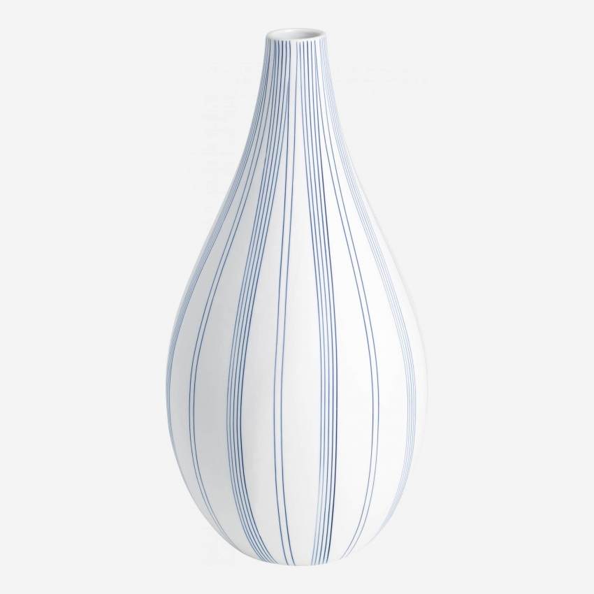 Vaso in porcellana - Linee Blu