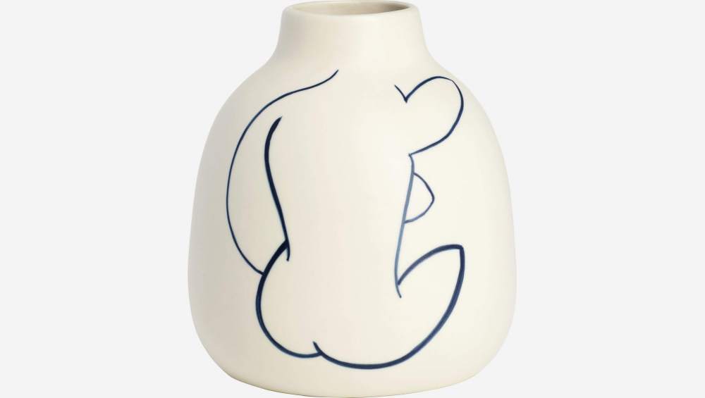 Vase aus Sandstein - Motiv by Floriane Jacques - 13,5 cm