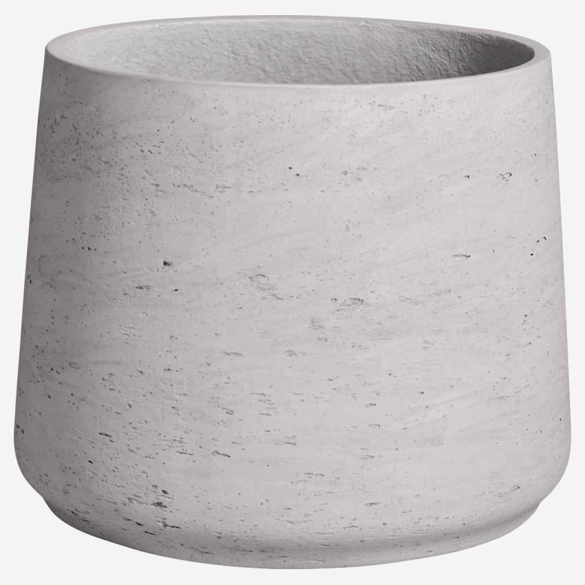 Fioriera in cemento - Grigio chiaro - 34 x 28,5 cm