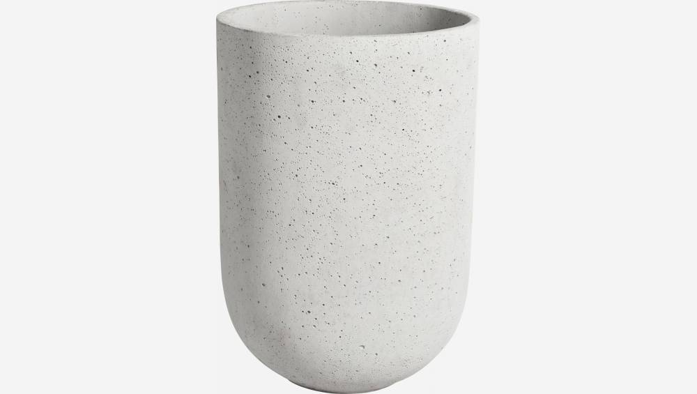 Vaso per piante in cemento - Grigio chiaro - 28 x 40 cm