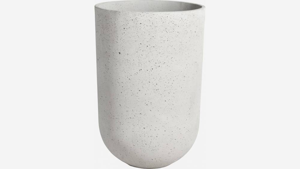 Vaso decorativo em betão - Cinza claro - 35x51 cm